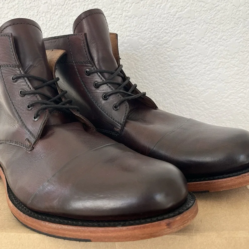 Sutro San Francisco Adler Men's Size 11 Burgundy Red Cap Toe Goodyear Boots